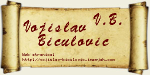Vojislav Biculović vizit kartica